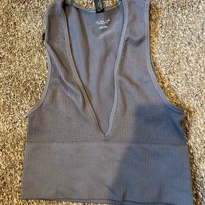 Seamless plunging bra/top